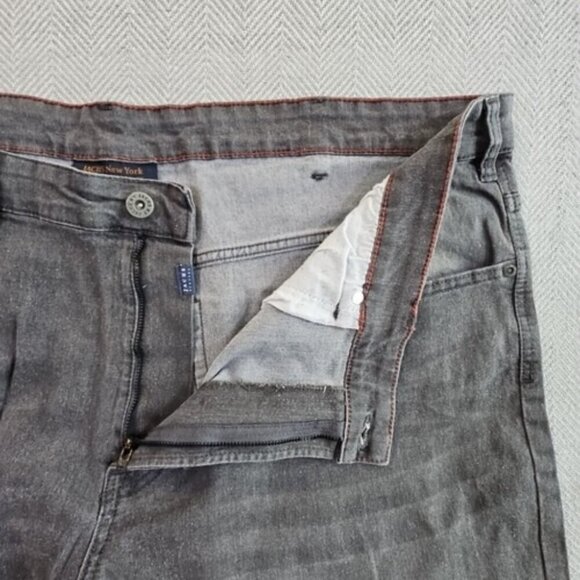 Jachs New York Jeans Men's 44x32 Gray Mid Rise Soft Stretch Slim Straight NWT - Picture 14 of 16